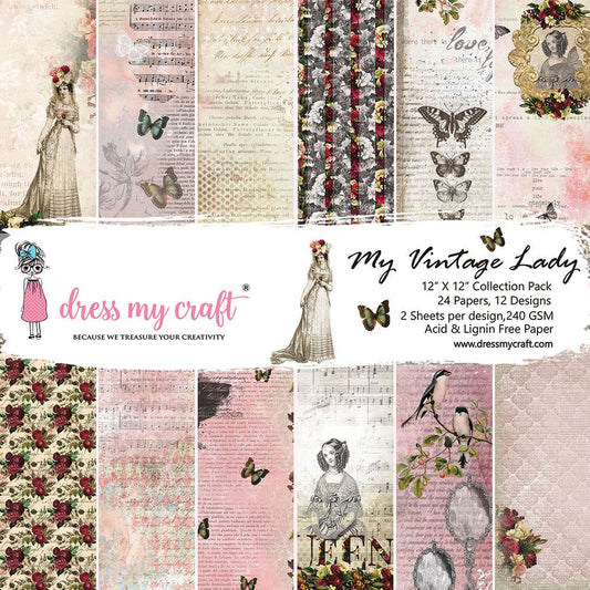 My Vintage lady - 12*12'' Paper Pad