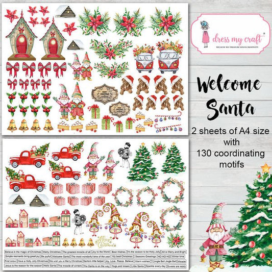 Welcome Santa Motif Sheets
