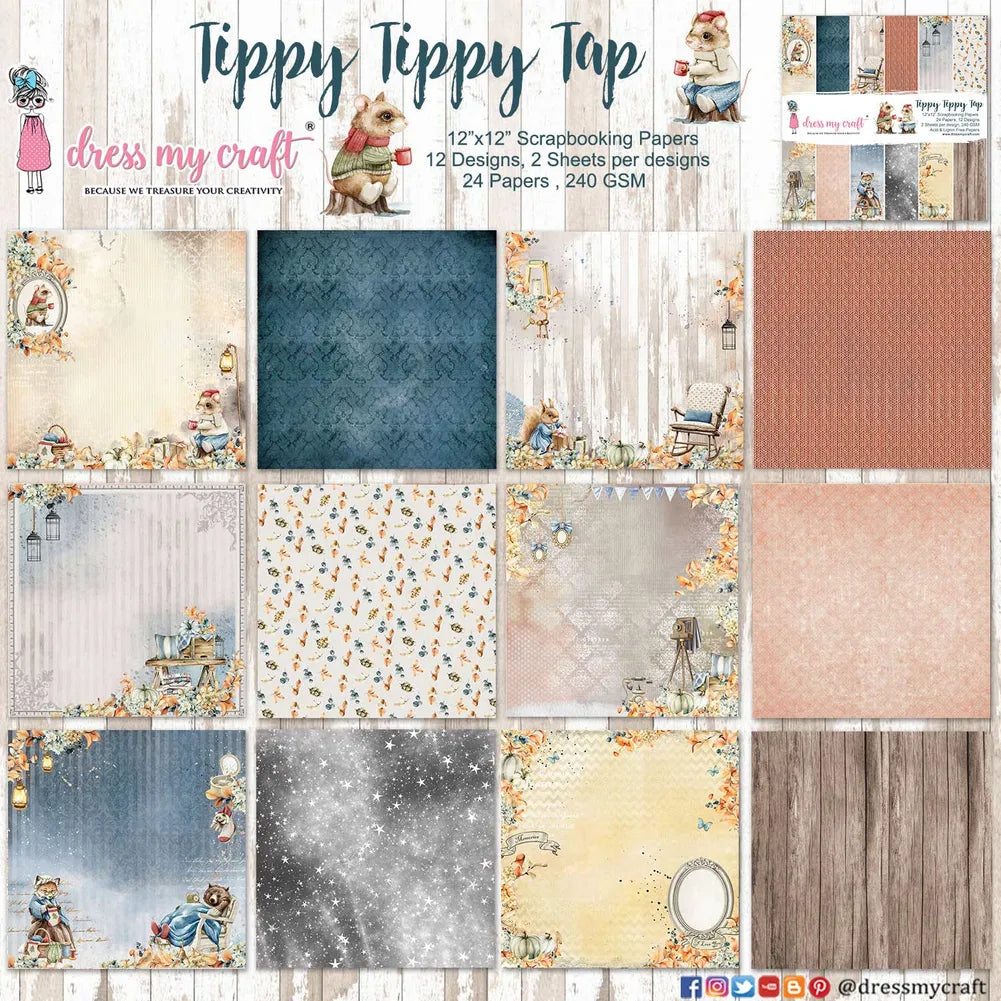 Tippy Tippy Tap 12"x12" Paper Pad