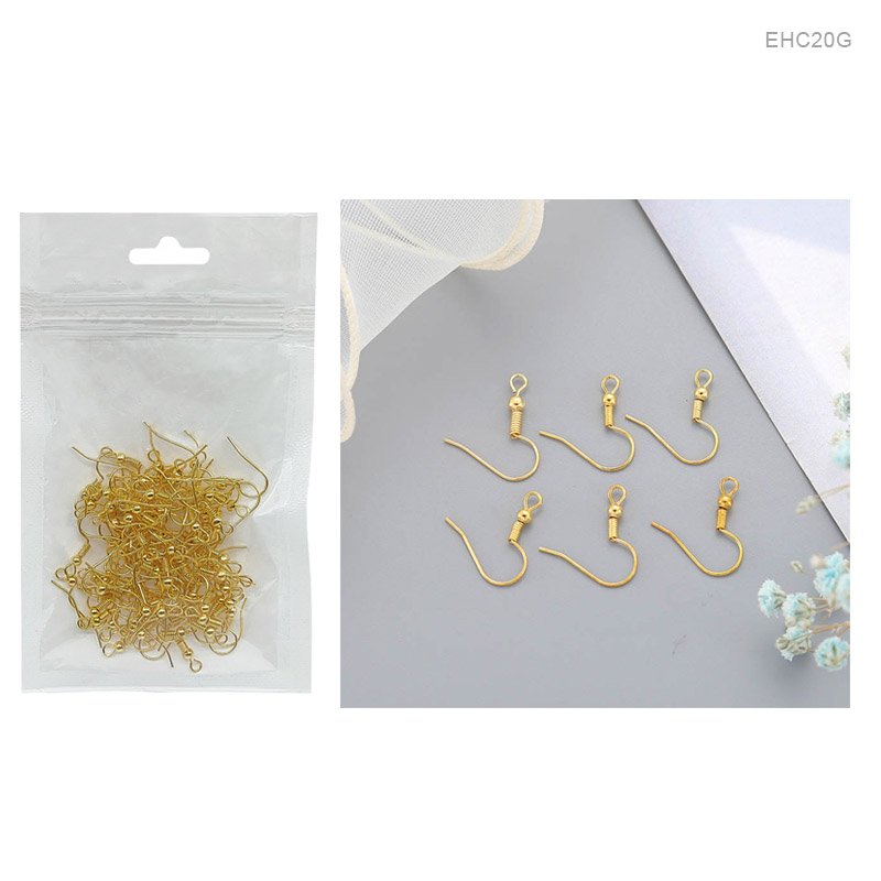Jewellery Hooks per pack - Gold (20gm)
