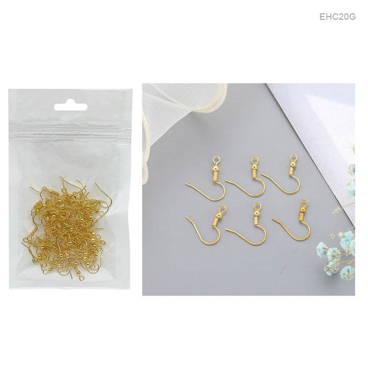 Jewellery Hooks per pack - Gold (20gm)