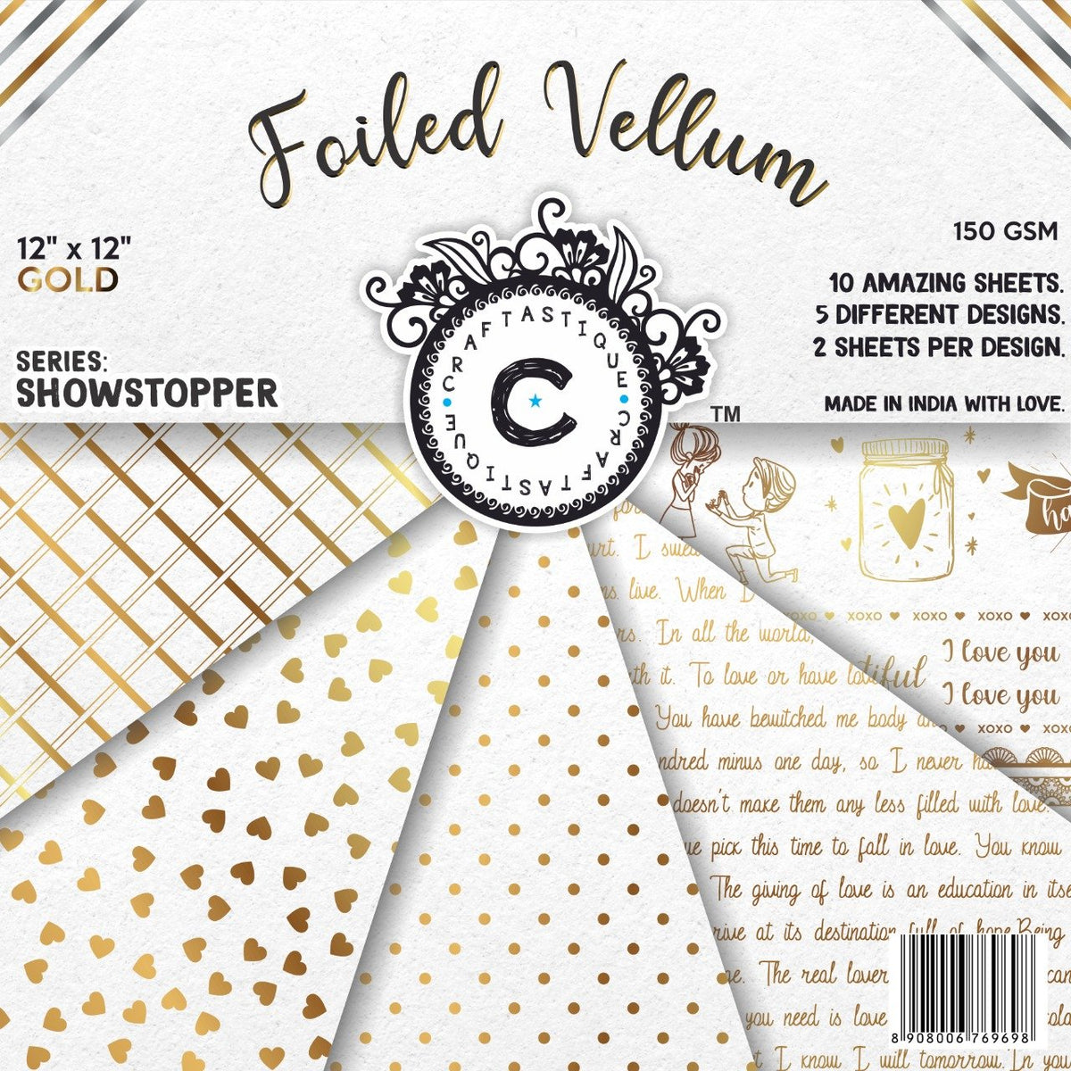 Gold Foil Vellum - 12*12"