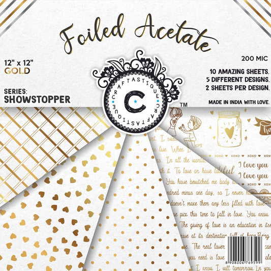 Gold Foil Acetate - 12*12"