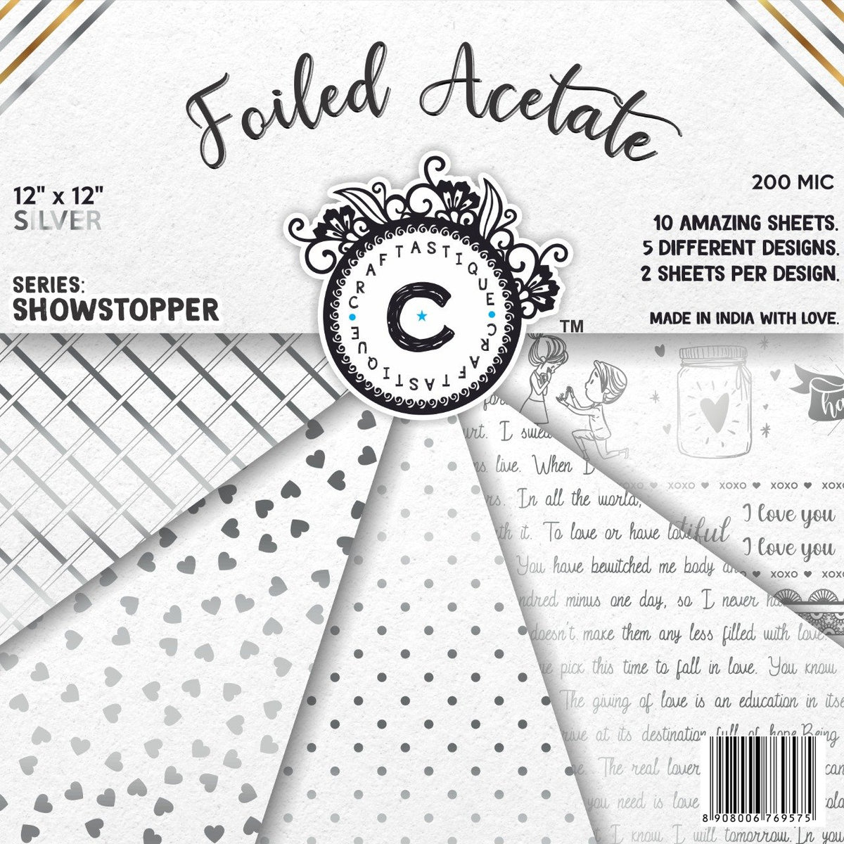 Silver Foil Acetate - 12*12"