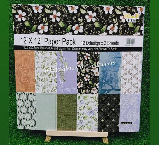 Mixed Flower - 12*12" Paper Pack #24