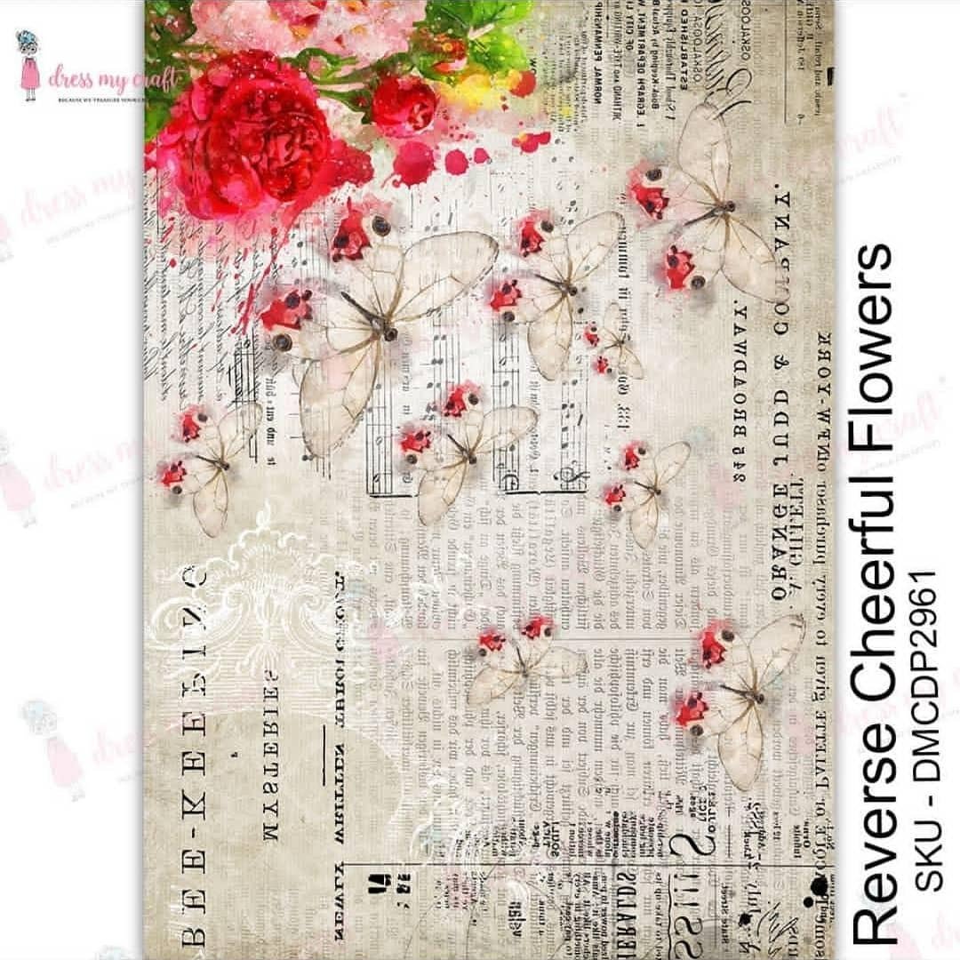 Reverse Cheerful Flowers - Transfer Me (DMCDP2961)