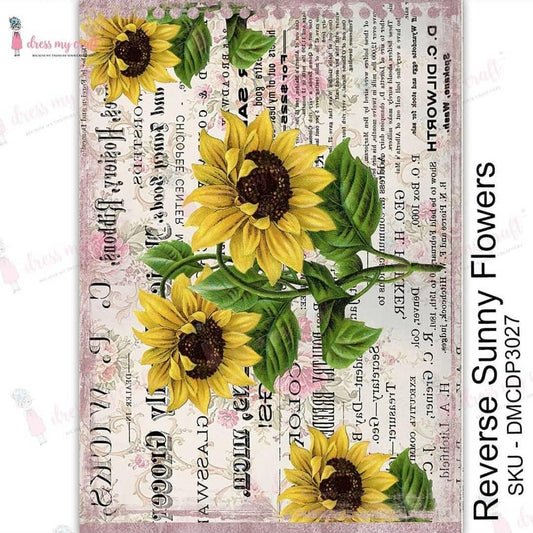 Reverse Sunny Flowers - Transfer Me (DMCDP3027)