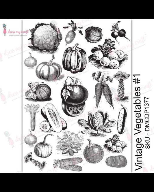 Vintage Vegetables #1 - Transfer Me (DMCDP1377)