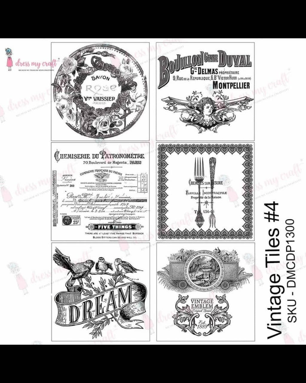 Vintage Tiles #4- Transfer Me (DMCDP1300)