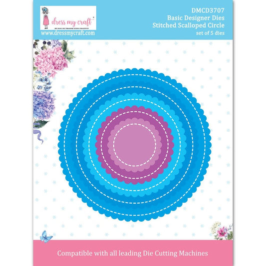 Stitched Scalloped Circle-Basic Designer Dies