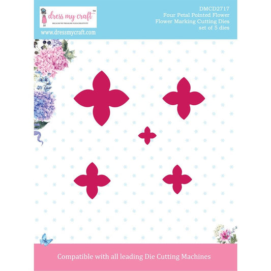 Four Petal Pointed Flower-Flower Marking Cutting Dies