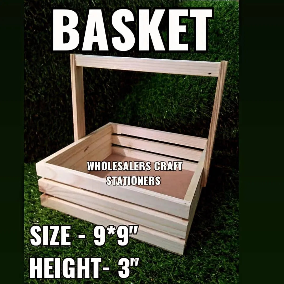 Pine Basket with Handle - 9*9″ inch - 10pcs (Free shipping)