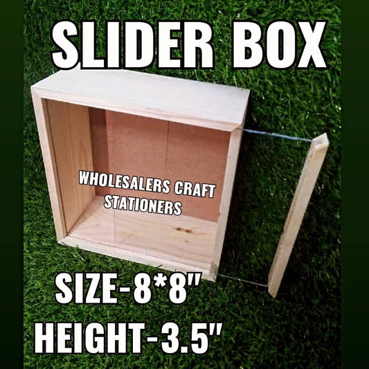 PineWood Slider Box - 8*8 Inch