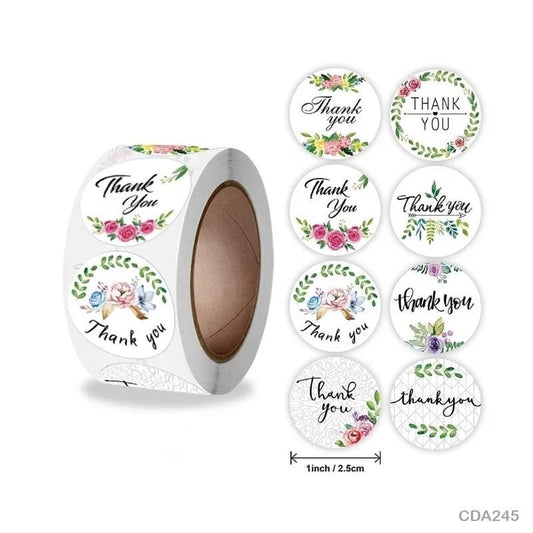 Thank You Sticker - 500 Pieces each roll - CDA245