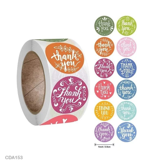 Thank You Sticker - 500 Pieces each roll - CDA153