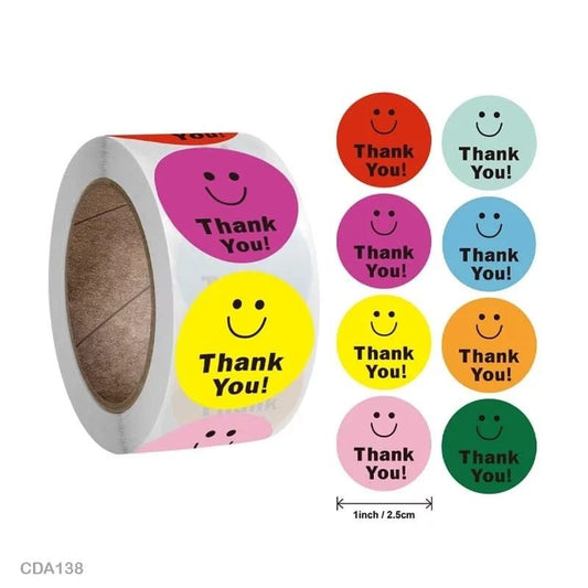 Thank You Sticker - 500 Pieces each roll - CDA138