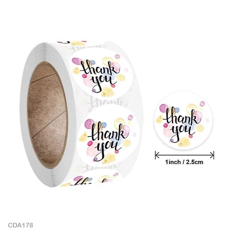 Thank You Sticker - 500 Pieces each roll - CDA178