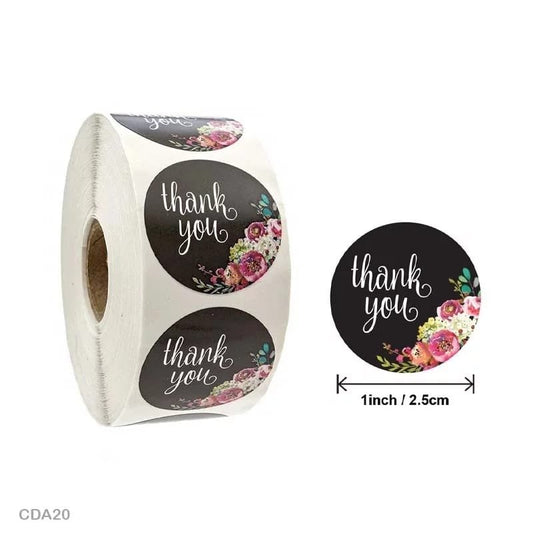 Thank You Sticker - 500 Pieces each roll - CDA50