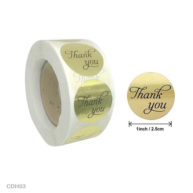Thank You Sticker - 500 Pieces each roll - CDH03