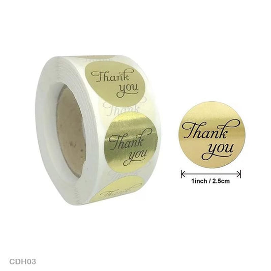 Thank You Sticker - 500 Pieces each roll - CDH03