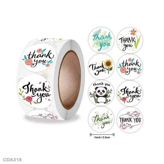Thank You Sticker - 500 Pieces each roll - CDA318