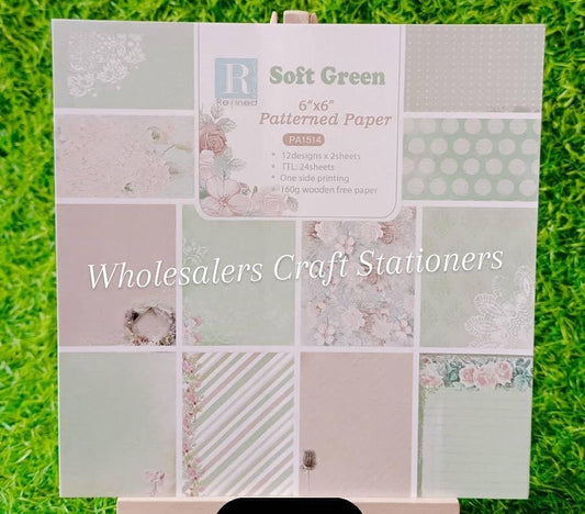 Soft Green - 6*6 inch -Paperpack