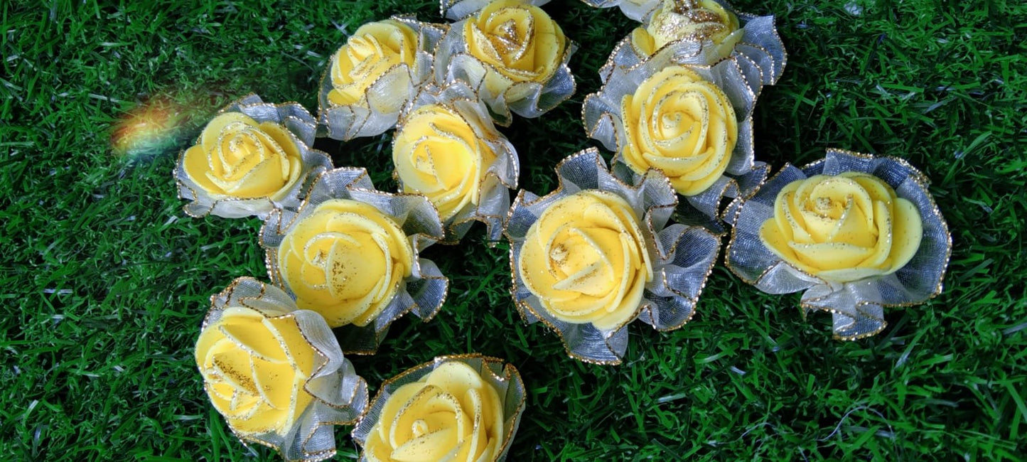 Yellow Net Foam Flower
