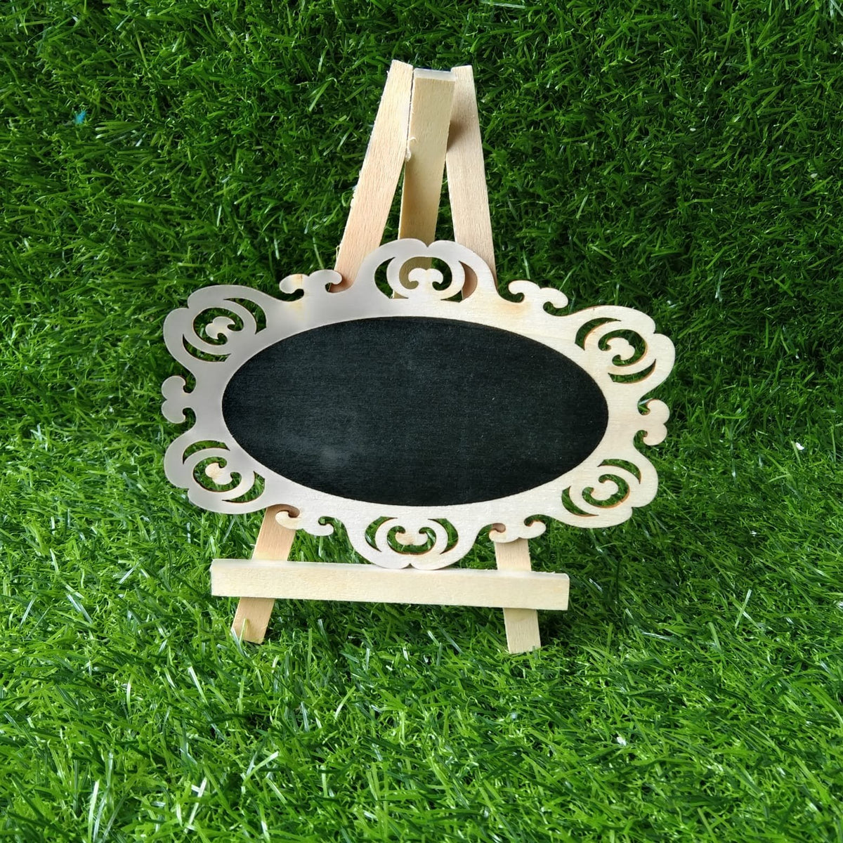 Designer Oval Chalk Board With Easel