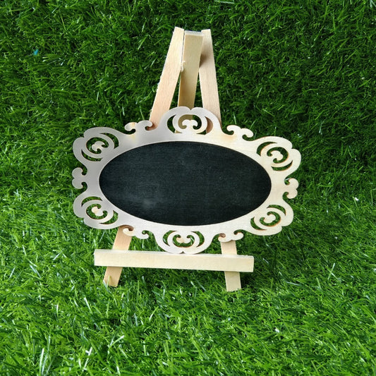 Designer Oval Chalk Board With Easel