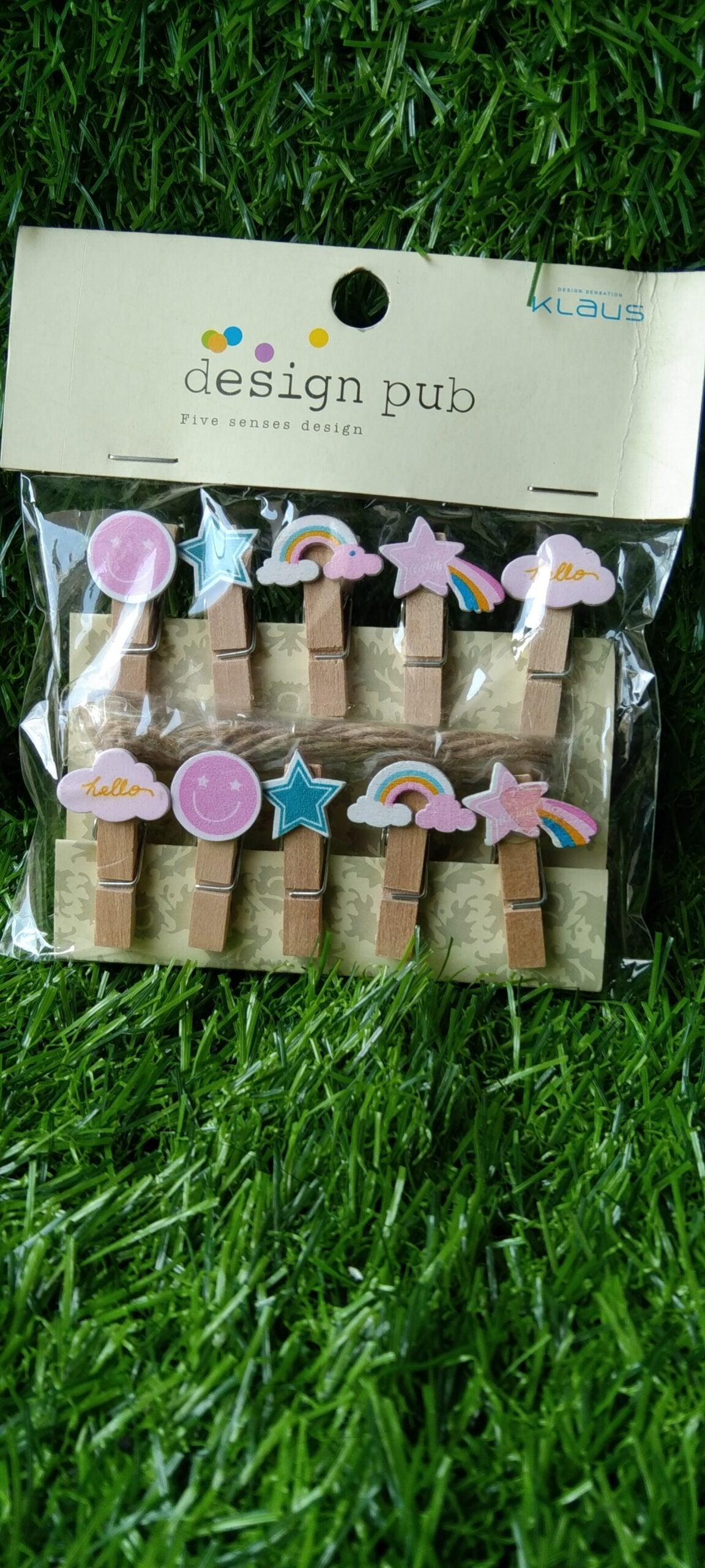 Rainbow Wooden Clip