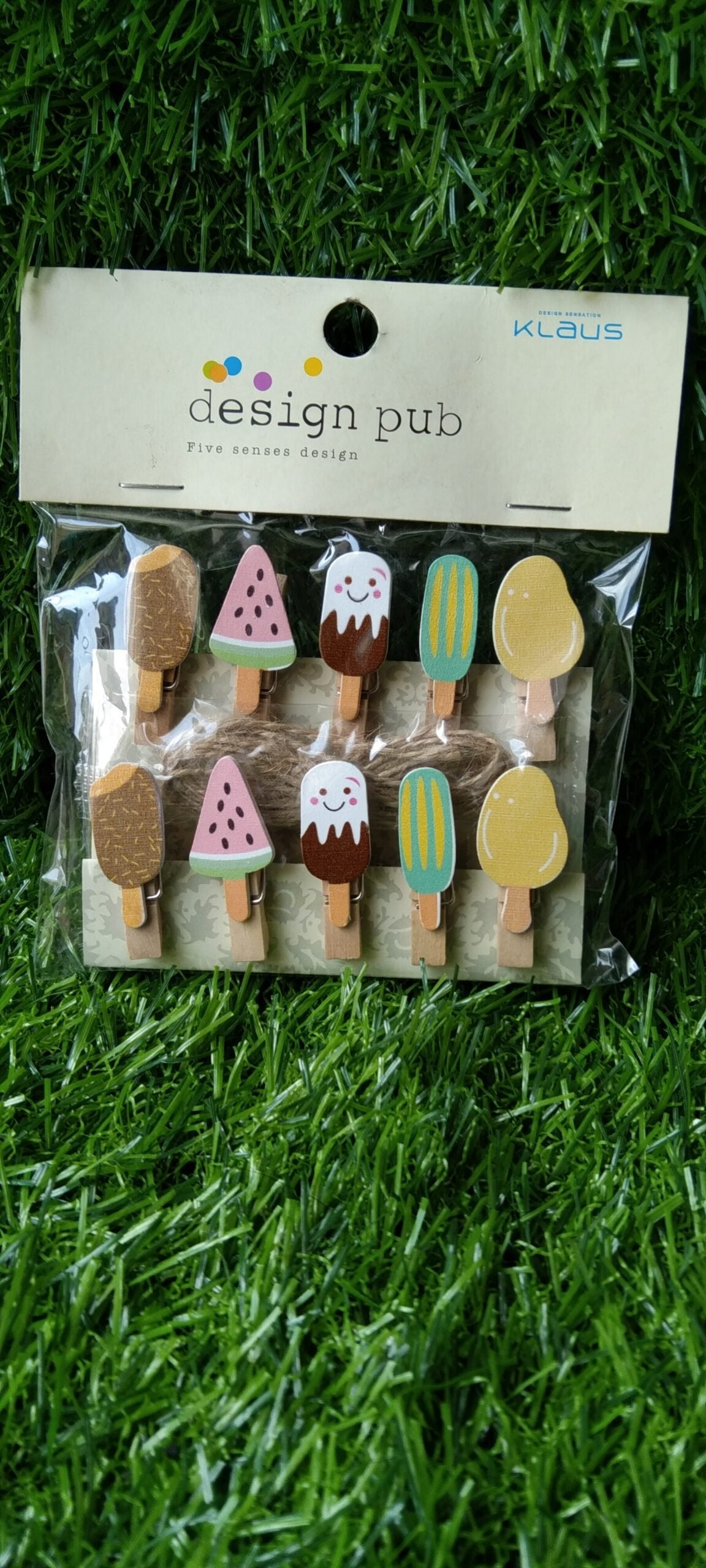 Ice Cream Wooden Clip