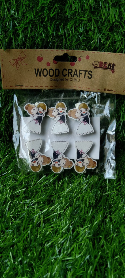 Couple Wooden Clip