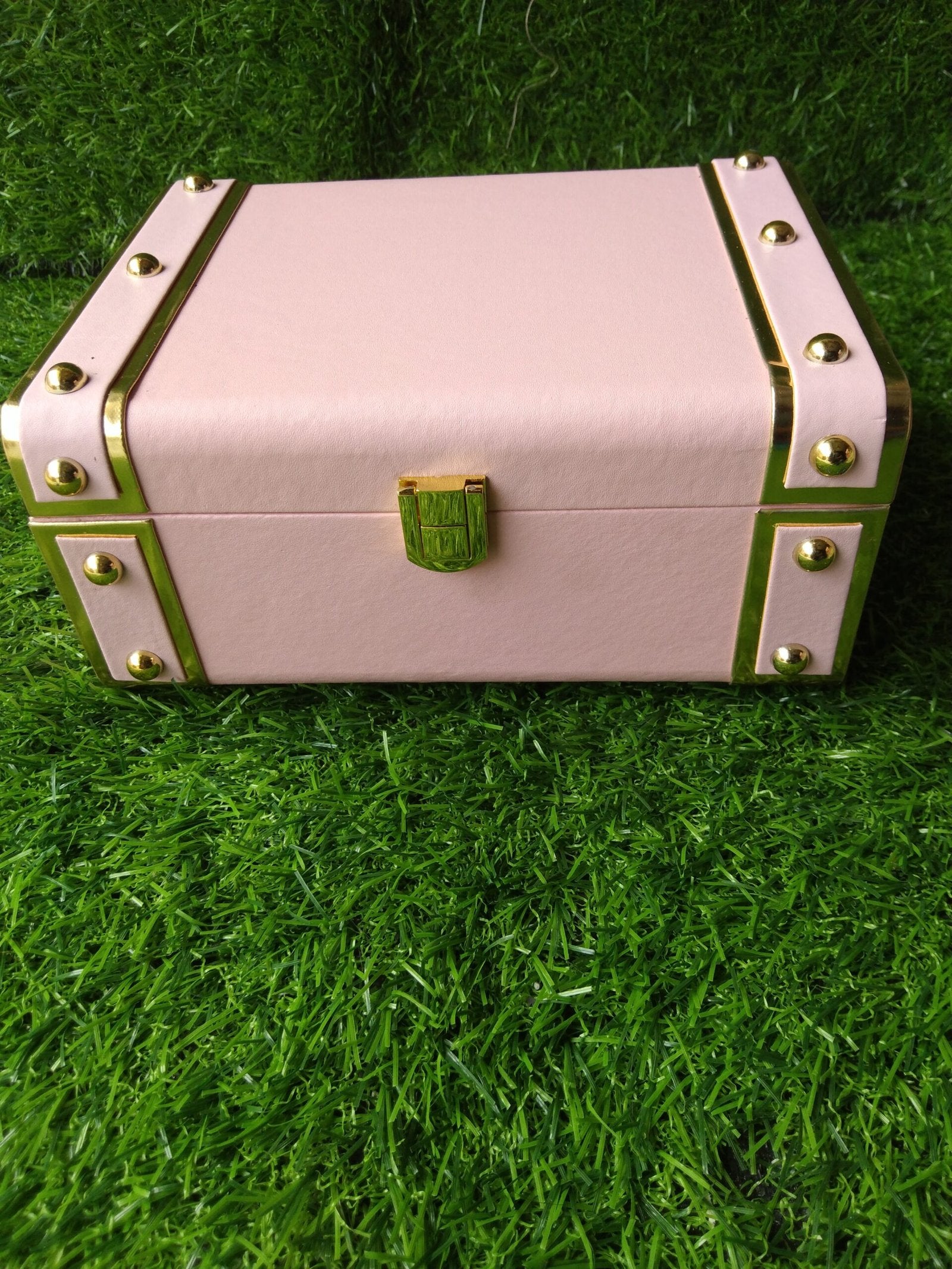 Leather Trunk Box  (Light Pink) – 8*6inch