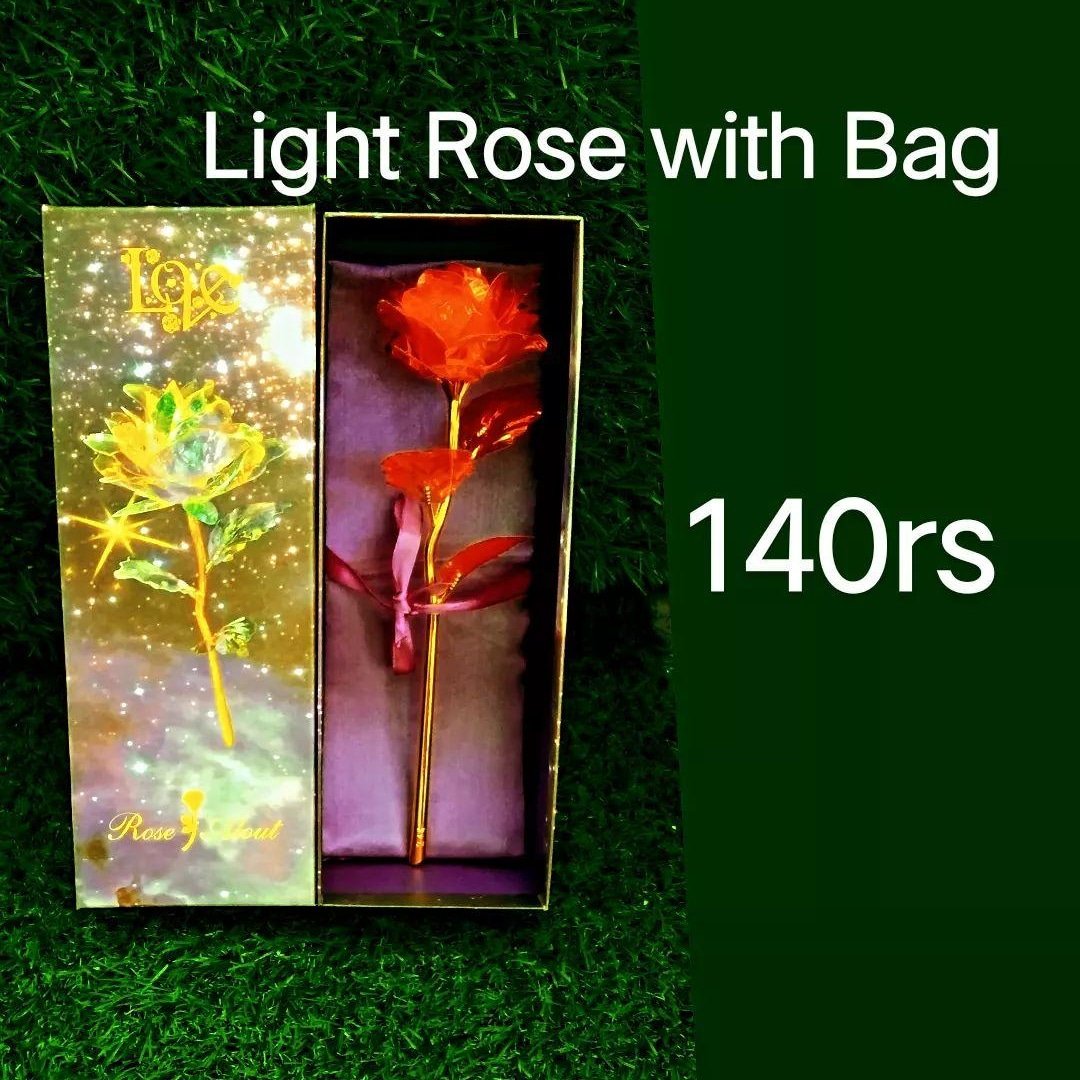 Light Rose with Bag - 1 Pc