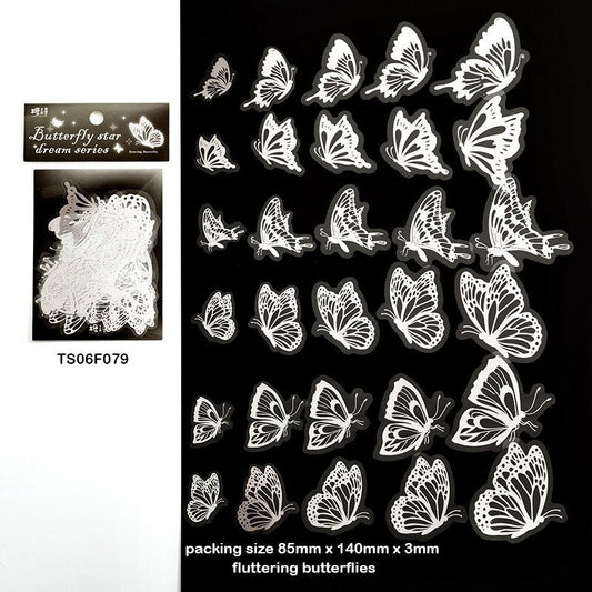 Butterfly Gladient Sticker (Dancing) - 30pc