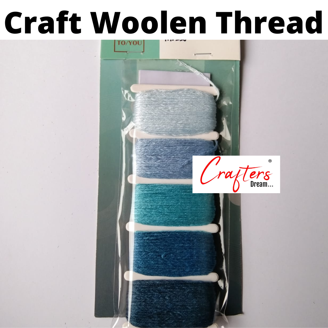 Woollen Threads Combo- 50 metre - Blue theme