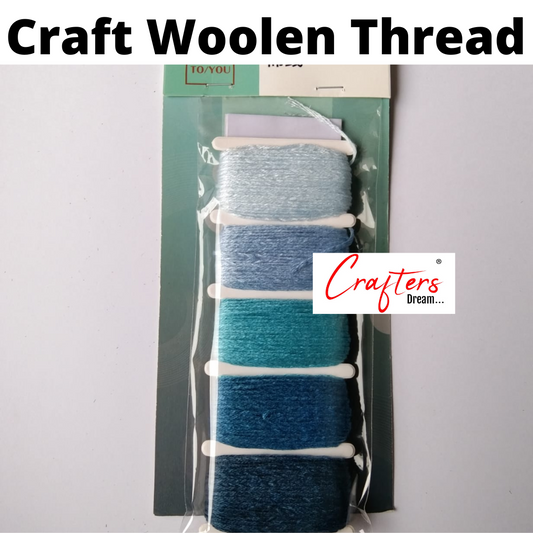 Woollen Threads Combo- 50 metre - Blue theme