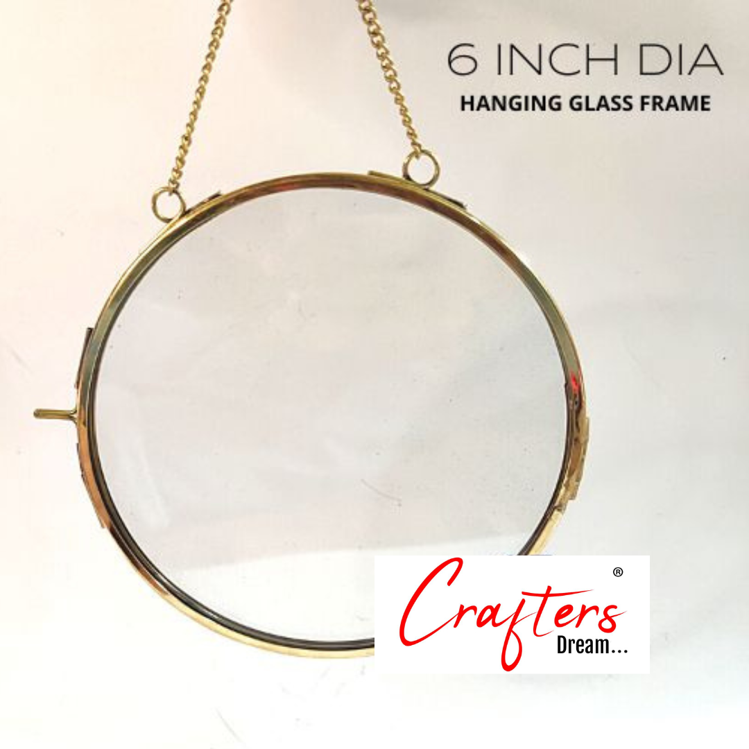 Vintage Glass Frame – 6 inch -Circle