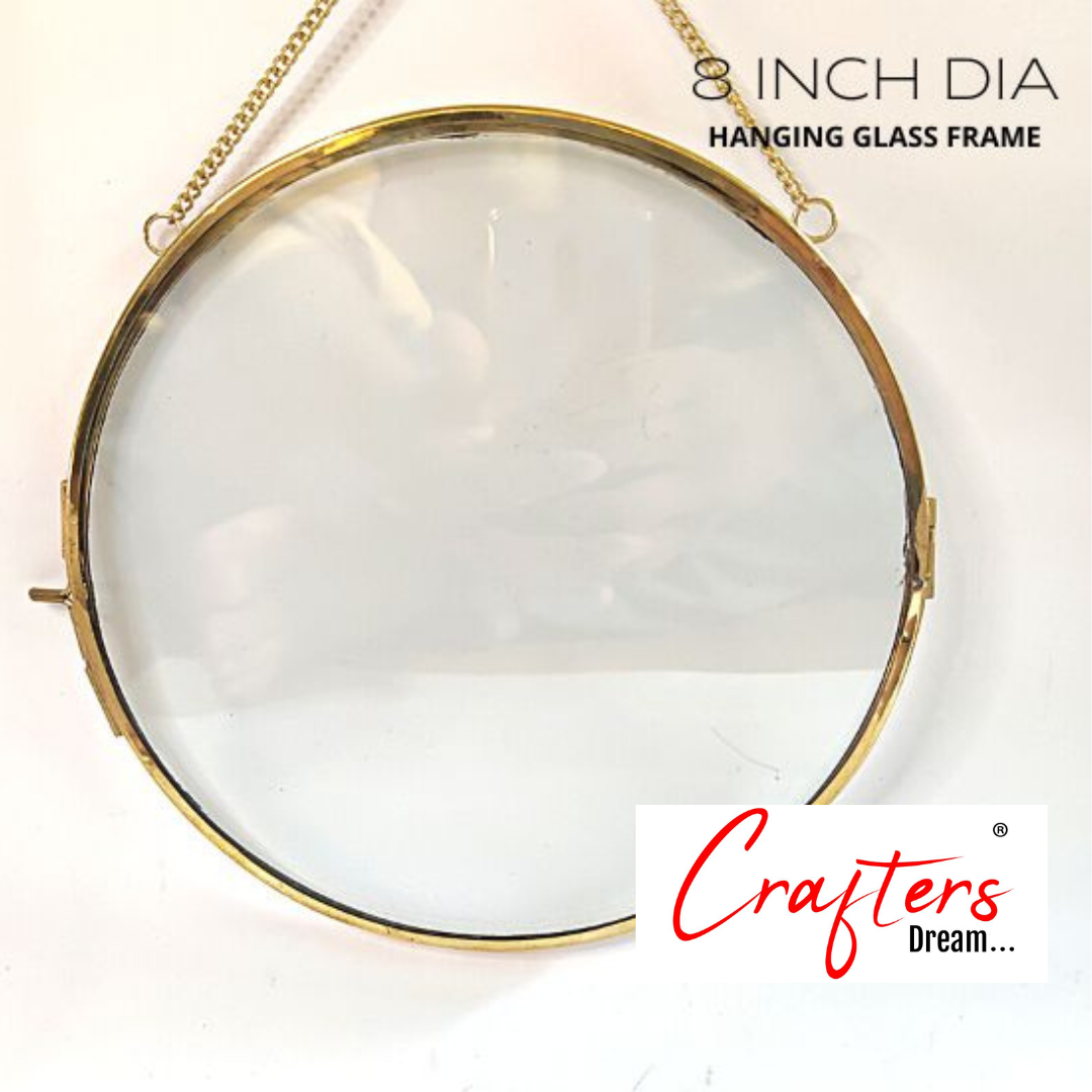 Vintage Glass Frame – 8 inch Circle