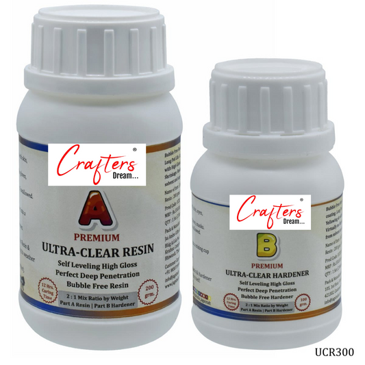 ULTRA CLEAR RESIN HARDENER 2:1 (EPOXY RESIN) – 300GM