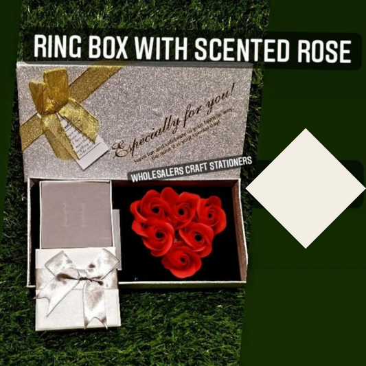 Ring Box With Scented Rose -01