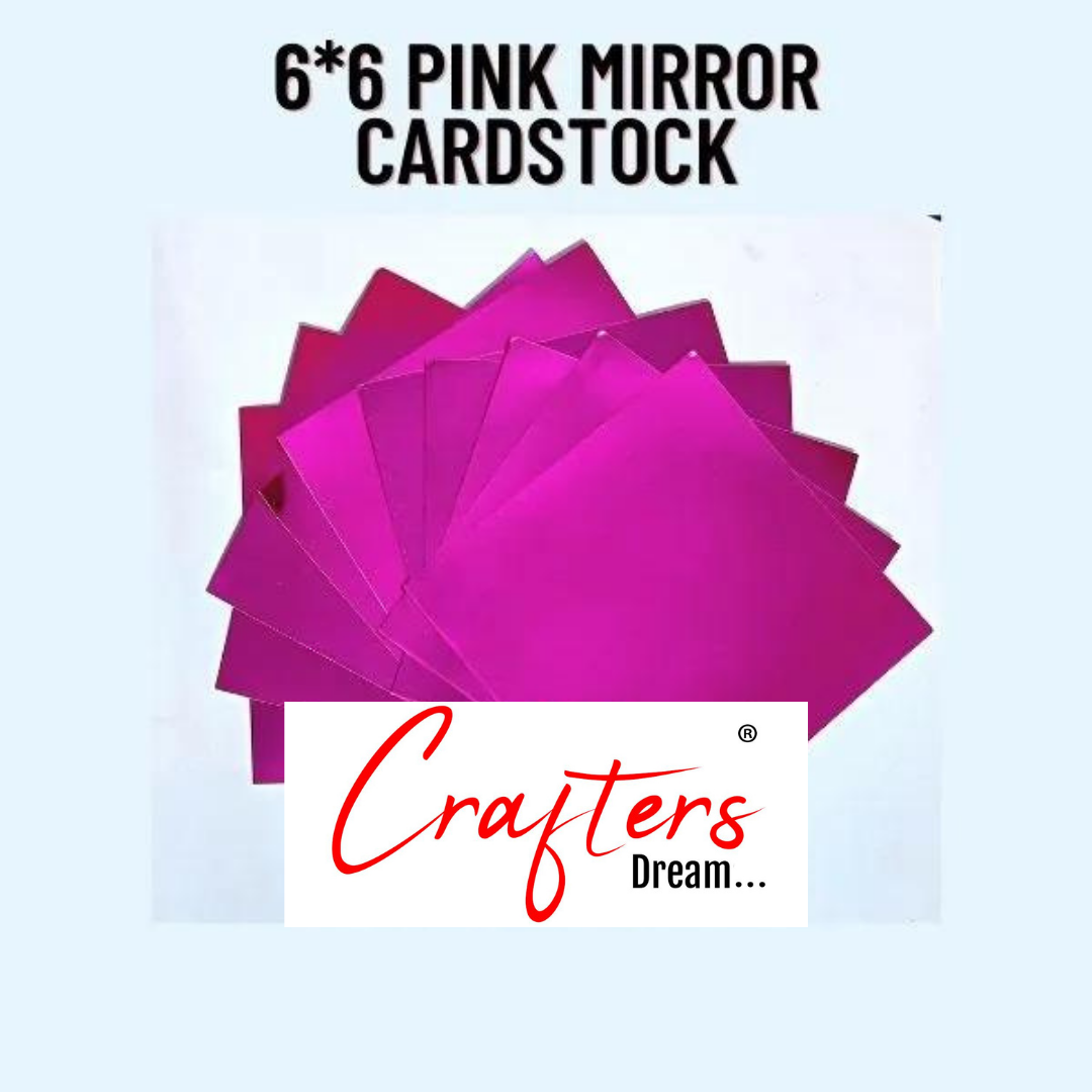 Pink Mirror Cardstock 6*6 inch