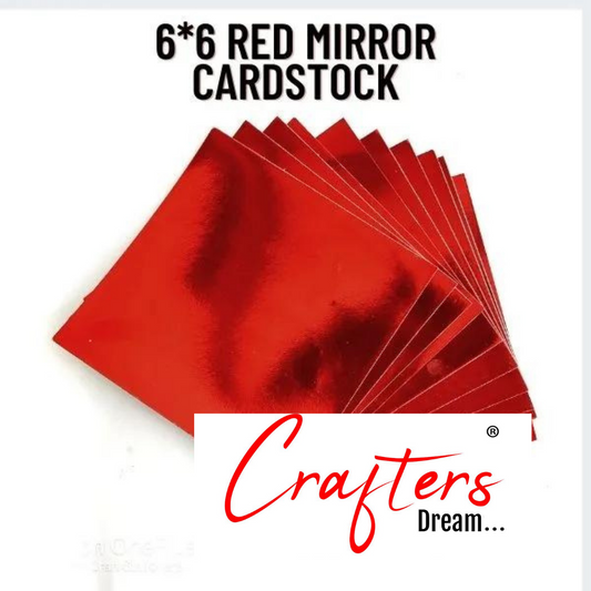 Red Mirror Cardstock 6*6 inch