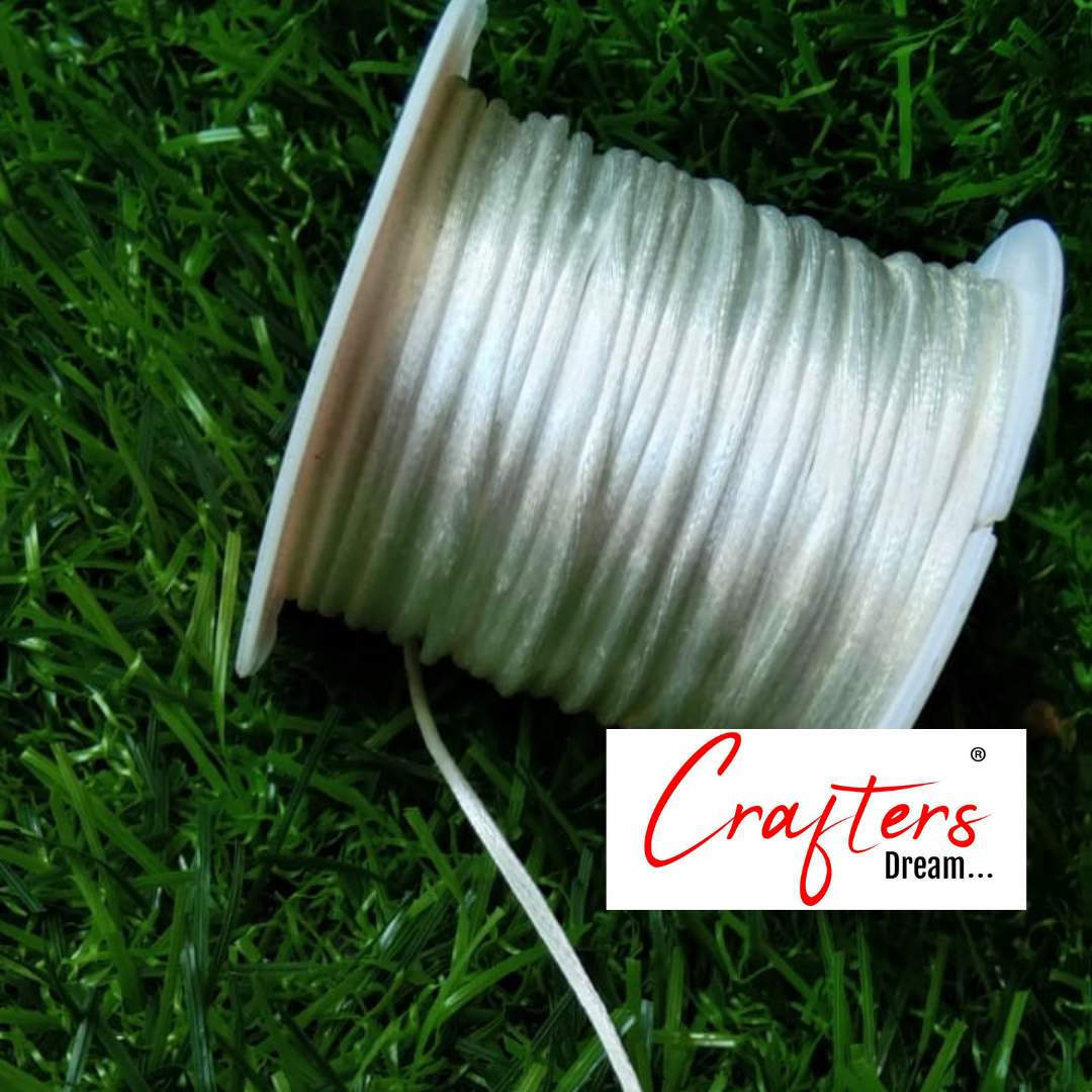 Satin Ribbon Twine - White