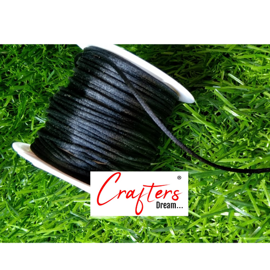 Satin Ribbon Twine - Black