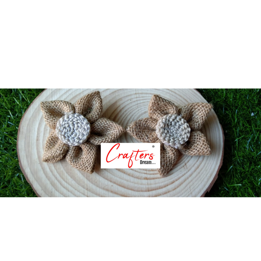 Jute Flowers- 2 Pieces shade - Jute Color