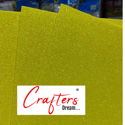 Glitter Foam Sheet- Yellow
