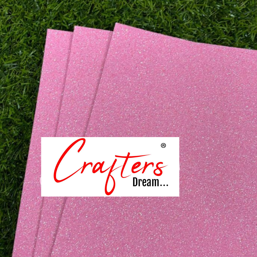 Glitter Foam Sheet - Pink