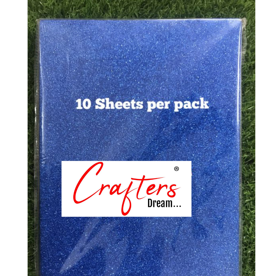 Glitter Foam Sheet - Blue