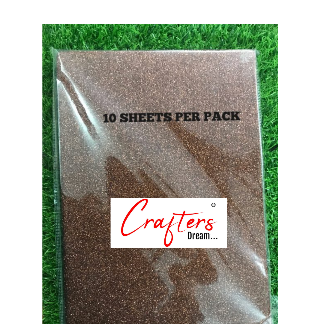 Glitter Foam Sheet - Brown